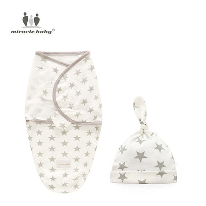 Baby Swaddle Blanket + Cap