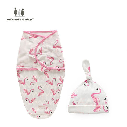 Baby Swaddle Blanket + Cap