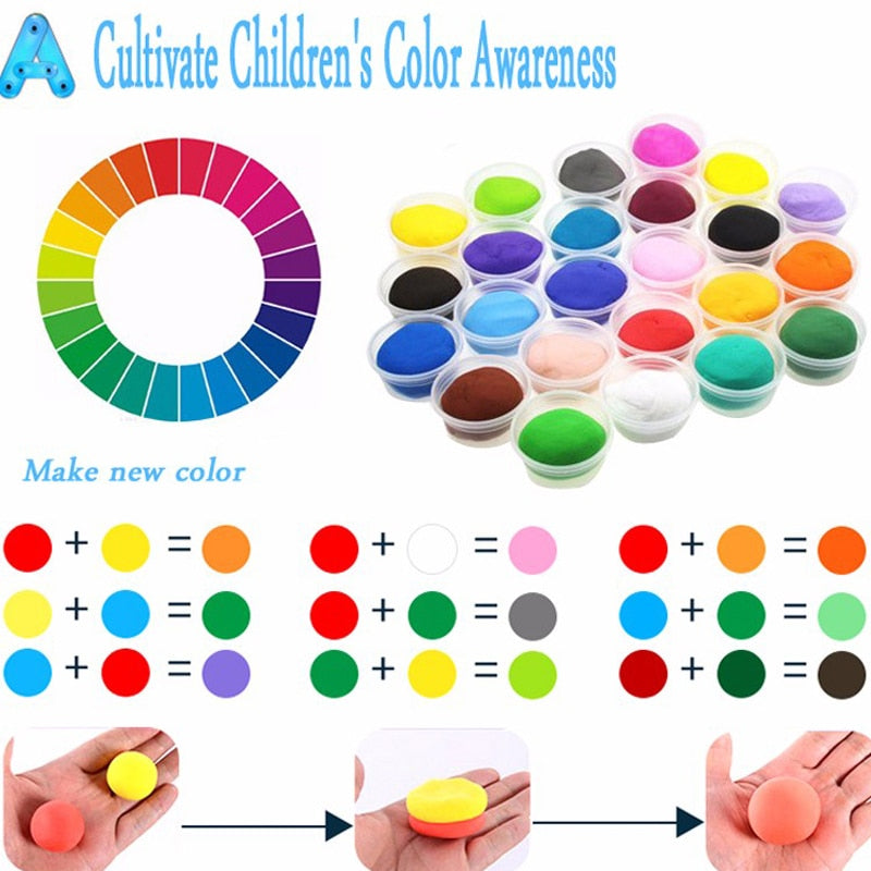 High Quality 36 Colors Light Playdough Slimes Kids