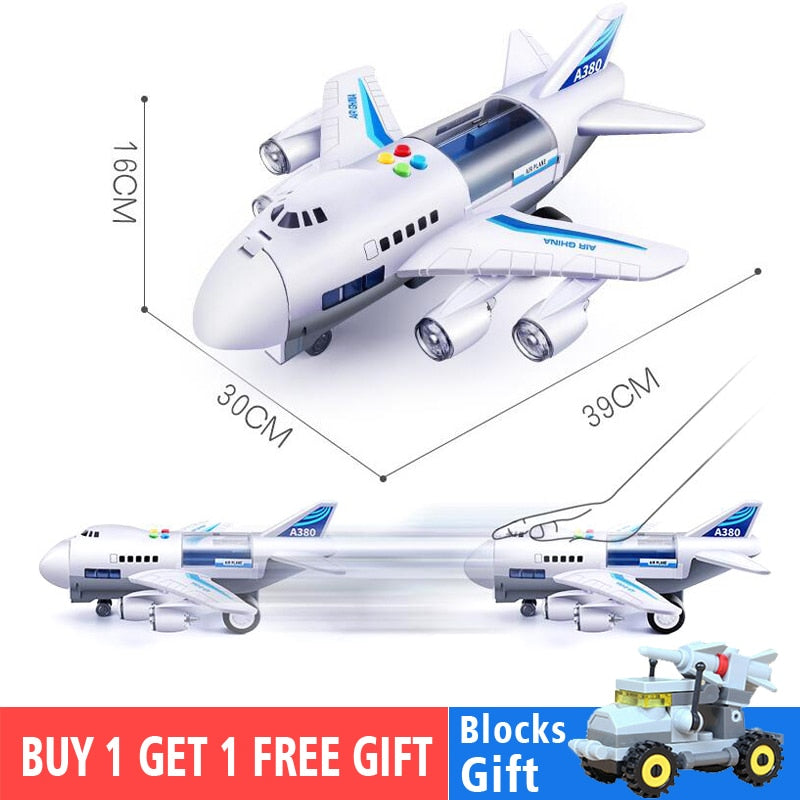 Kids Toys Simulation Track Inertia Airplane