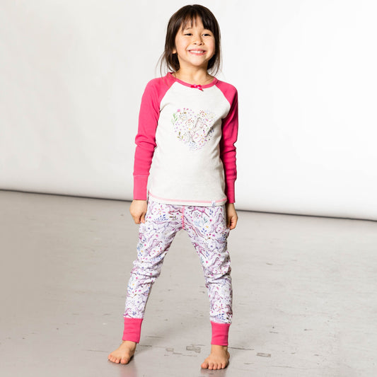 Organic Cotton Two Piece Pajama Set Unicorn