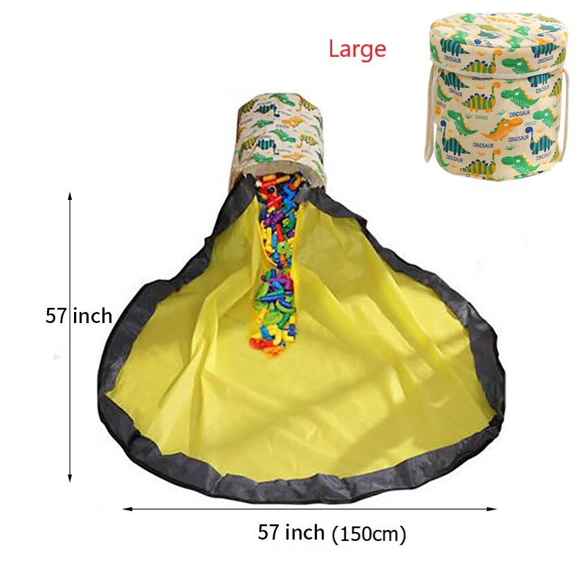 Toy Storage Bag Basket Large Play Mat Toy Clean-up