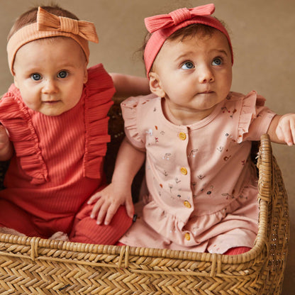 Organic Cotton Jumpsuit Dark Coral