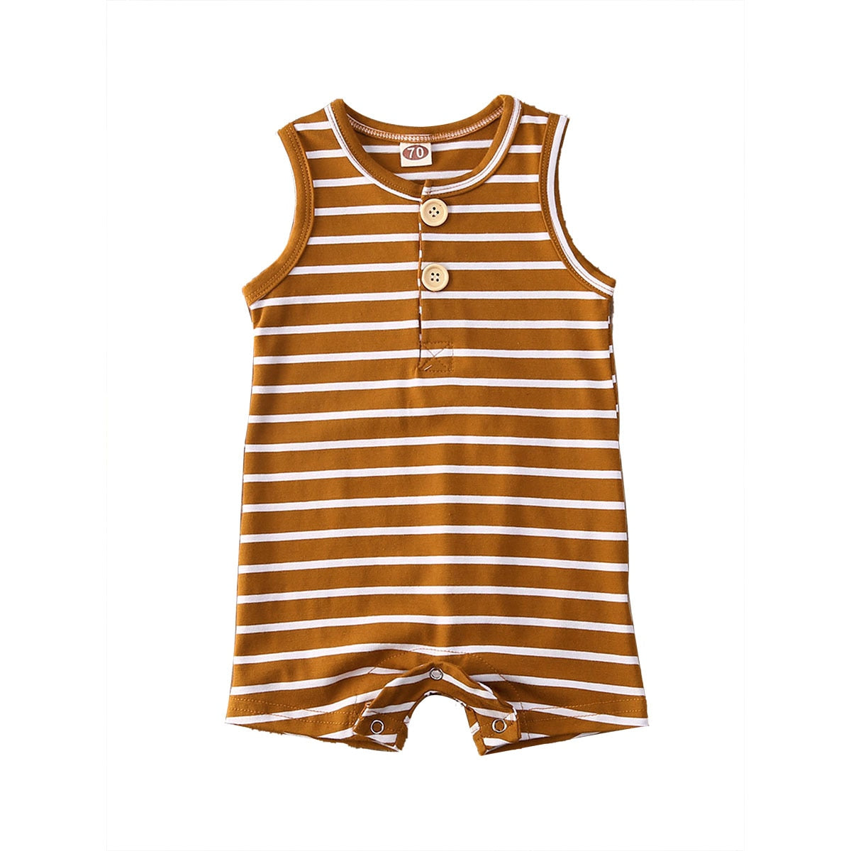 0-24 Newborn/ Infant Striped Romper