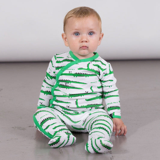 Organic Cotton Pajama With Crocodile Print