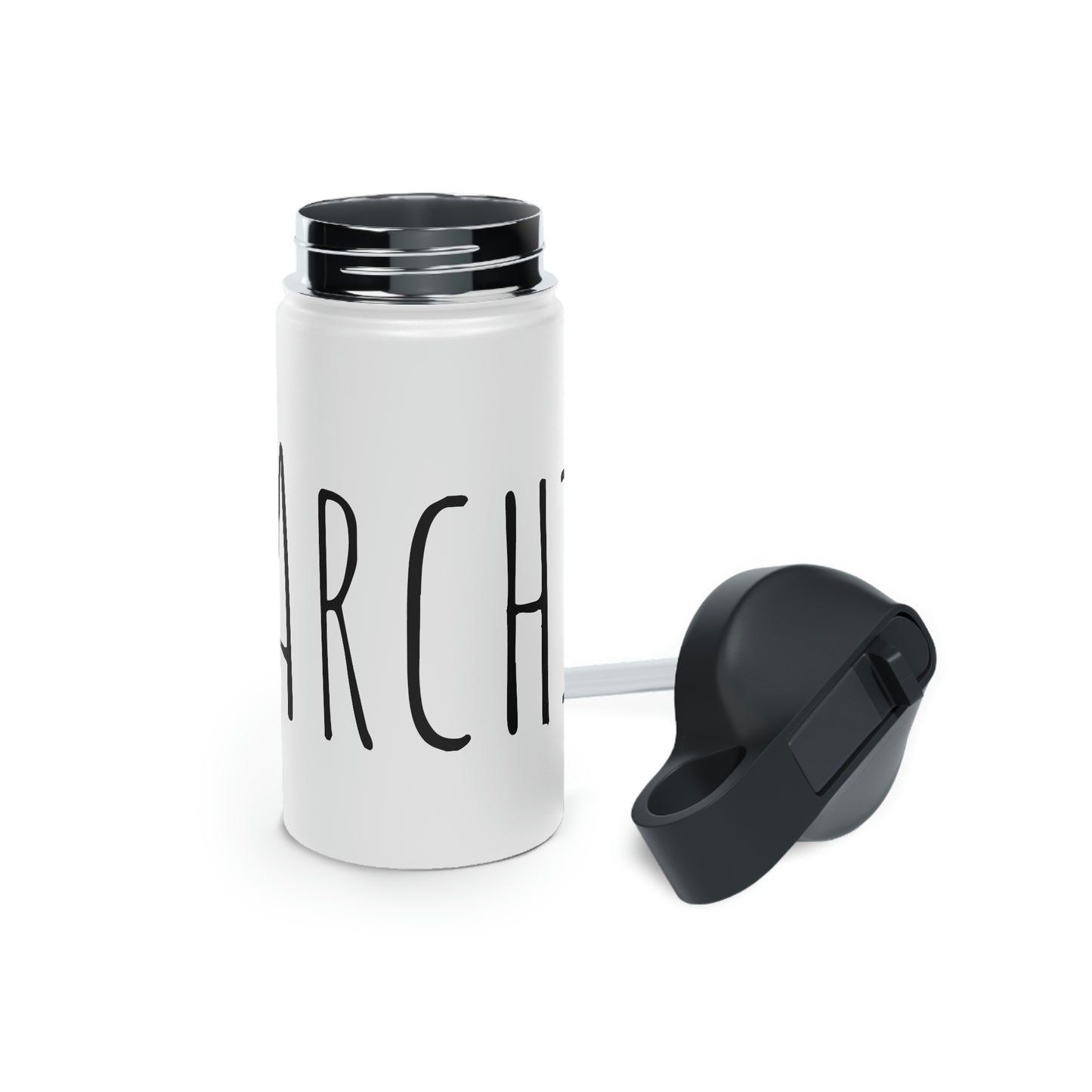 Custom Name- Stainless Steel Water Bottle, Standard Lid