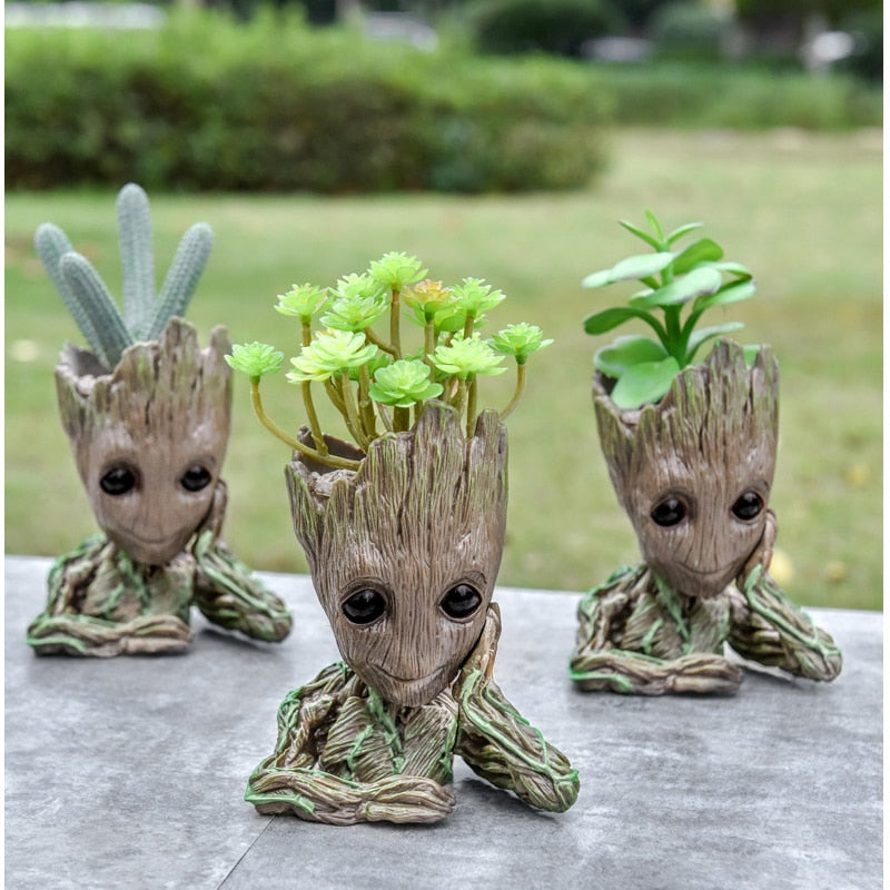 Flower Pot Baby Groot Flowerpot Planter Action Figures Tree Man Model Toy For Kids Pen Holder Creative Garden Flower Planter Pot