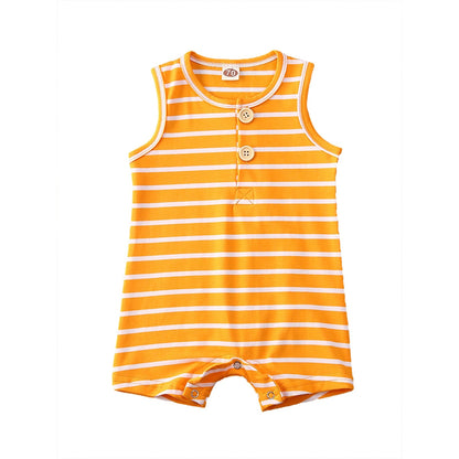 0-24 Newborn/ Infant Striped Romper