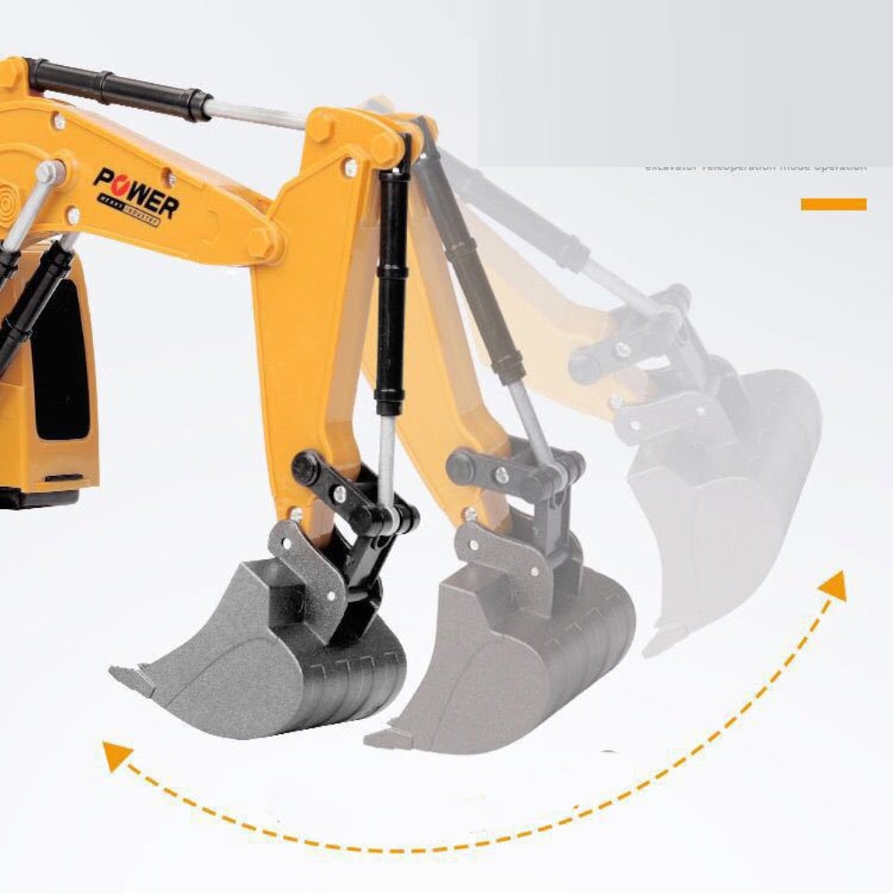 2.4Ghz 6 Channel 1:24 RC Excavator toy RC Engineering Car Alloy and plastic Excavator