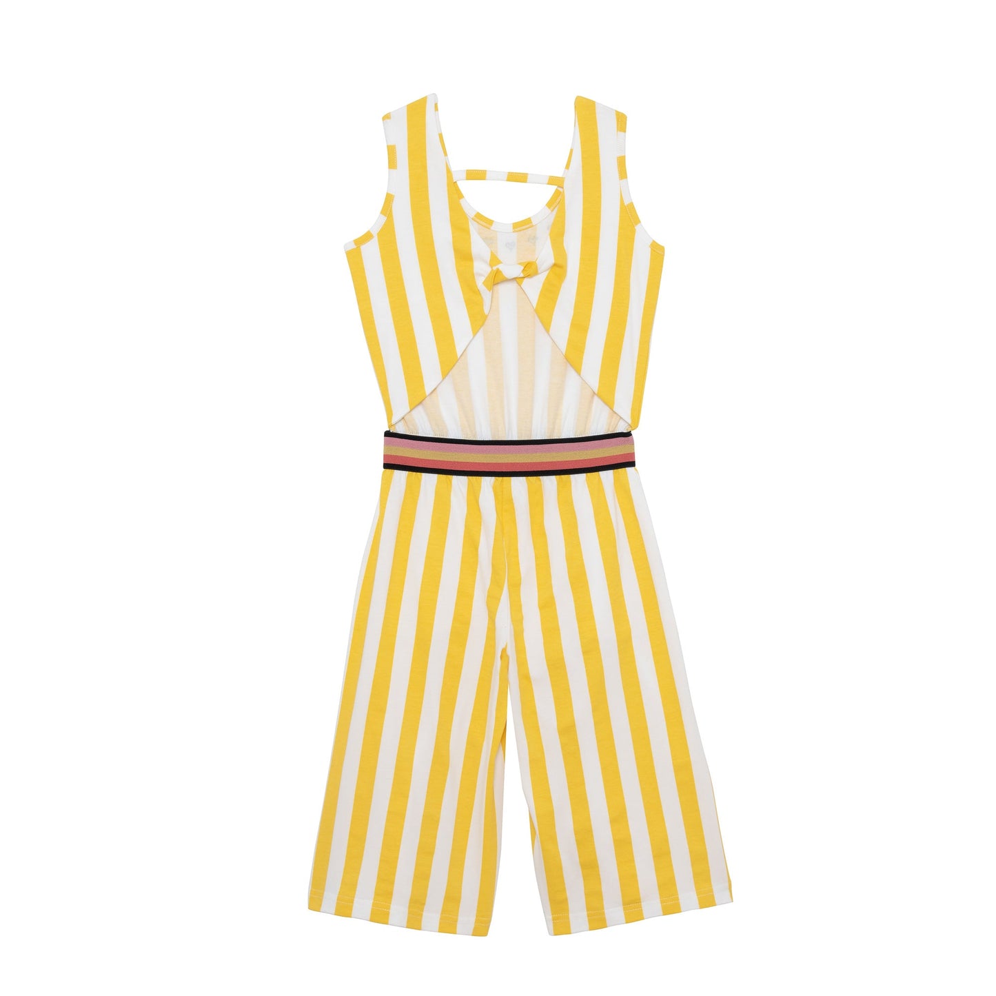 Organic Cotton Jumpsuit Yellow Stripe