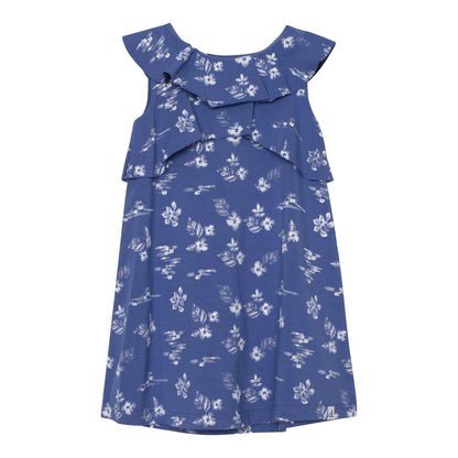 Organic Cotton Printed Ruffle Dress