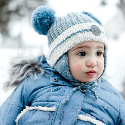 Baby Earflap Winter Hat Blue