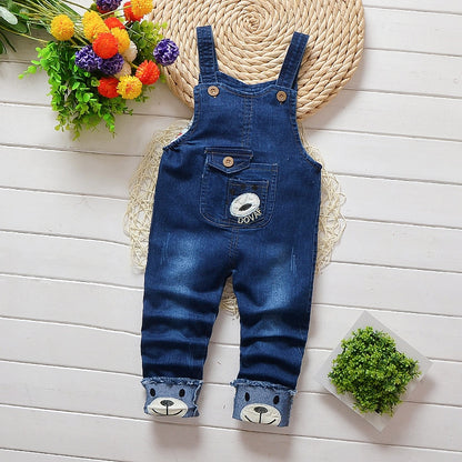 Toddler /Boys Long Pants Denim Overalls Dungarees