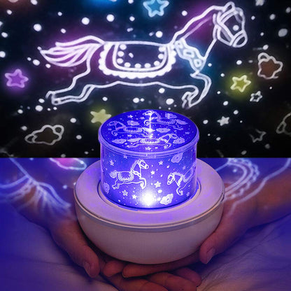 2 in 1 Star Night Light Projector with 6 Projector Films 360 Degree Rotation Projector Light for Baby Nursery Kid Room Decor