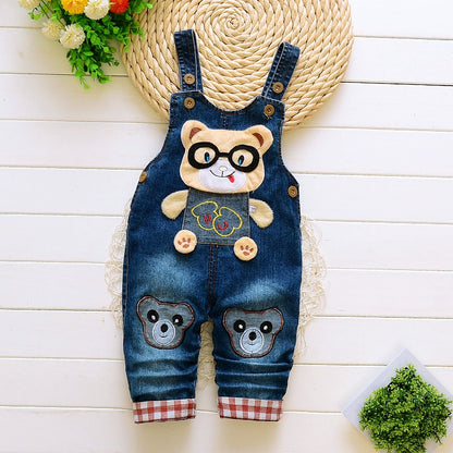 Toddler /Boys Long Pants Denim Overalls Dungarees