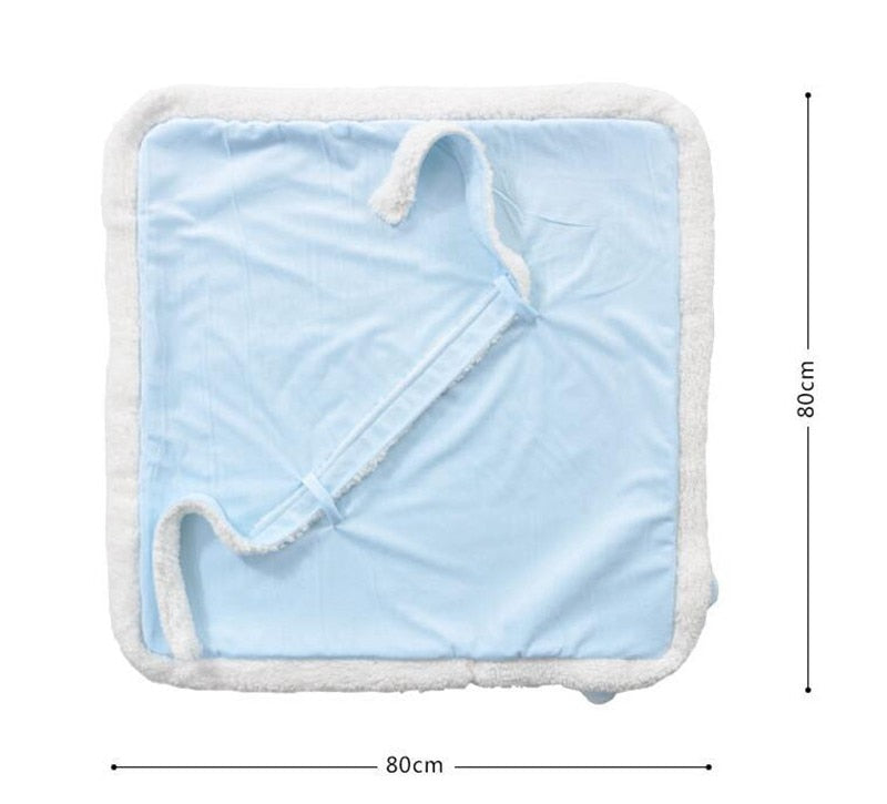 Blanket Wrap Double Layer Fleece Baby Swaddle Sleeping Bag For Newborns