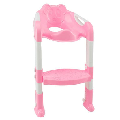 Folding Baby Toilet Training Seat With Adjustable Ladder