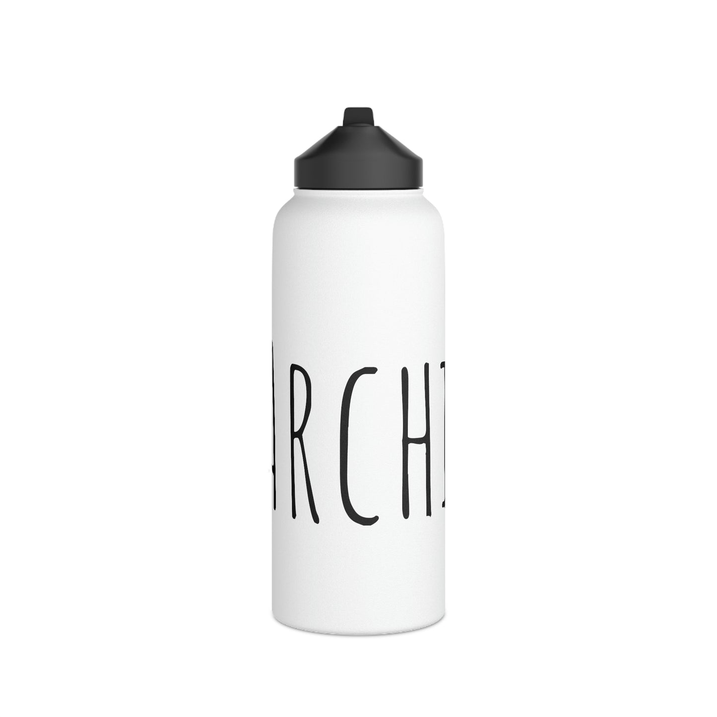 Custom Name- Stainless Steel Water Bottle, Standard Lid