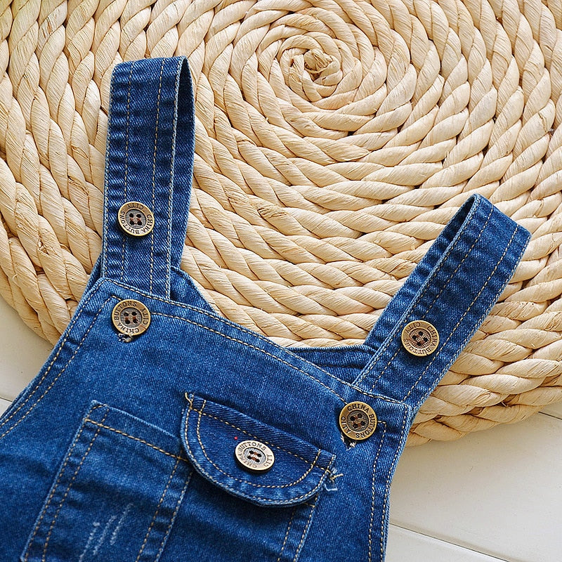 Toddler /Boys Long Pants Denim Overalls Dungarees