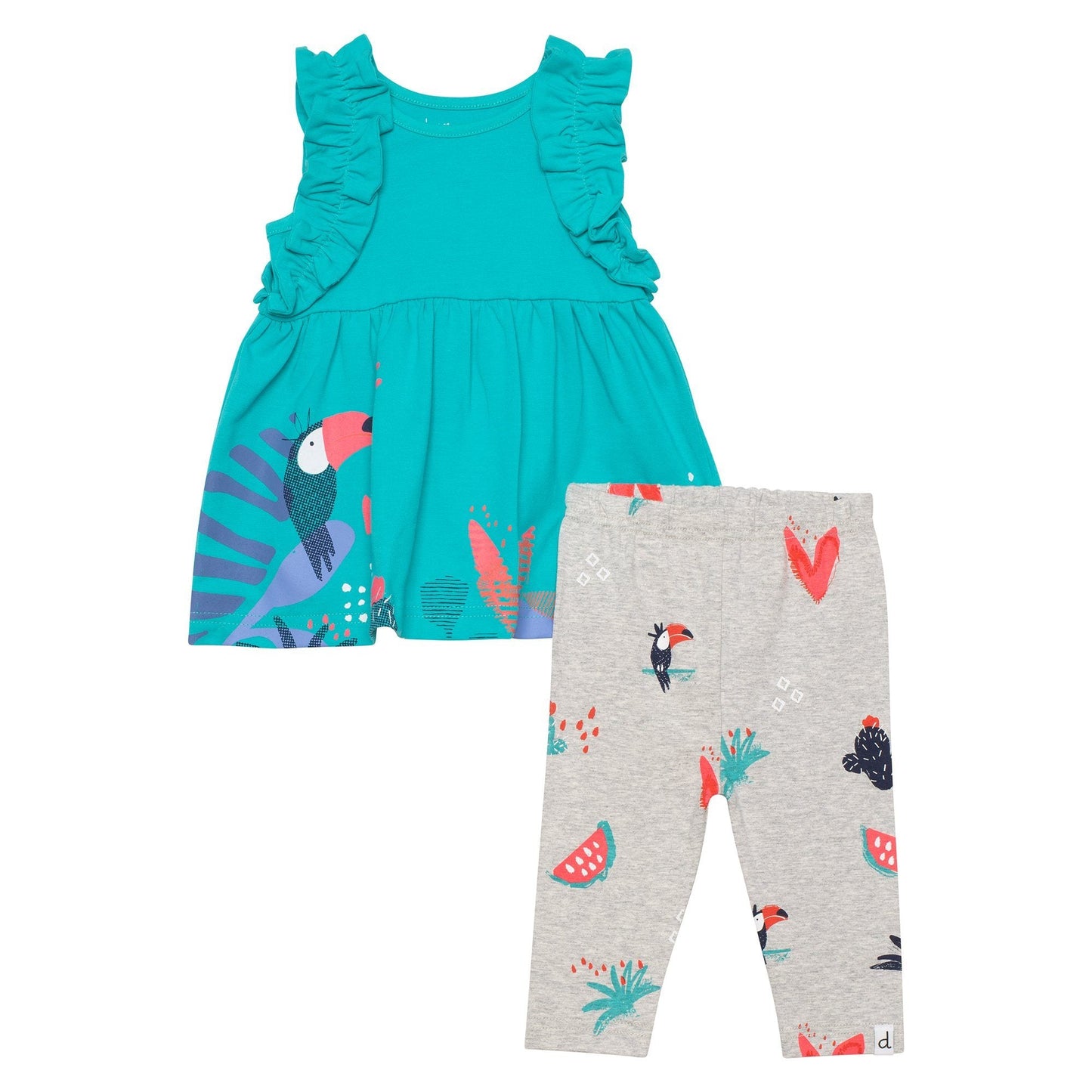 Organic Cotton Tunic and Printed Legging Set