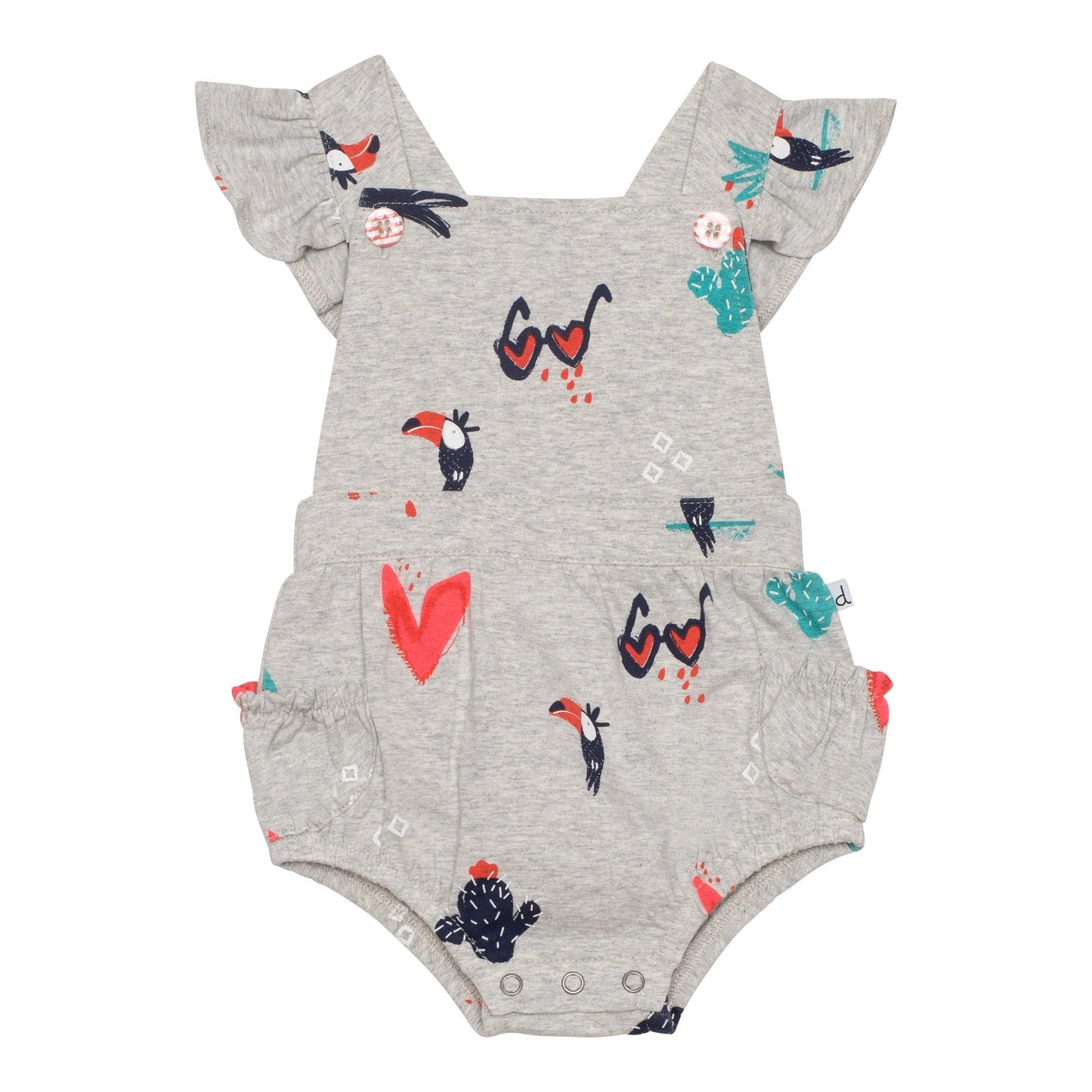 Organic Cotton Toucan Printed Romper