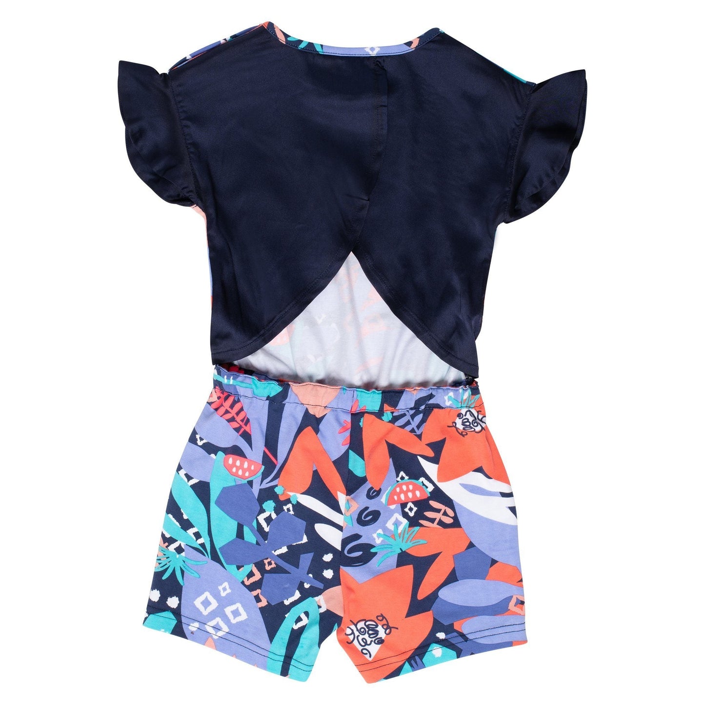 Organic Cotton Printed Short Sleeve Romper