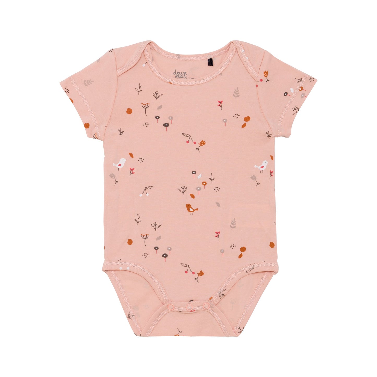 Organic Cotton Bodysuit and Bloomer with Straps Set Caramel and Pink