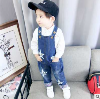 Toddler /Boys Long Pants Denim Overalls Dungarees