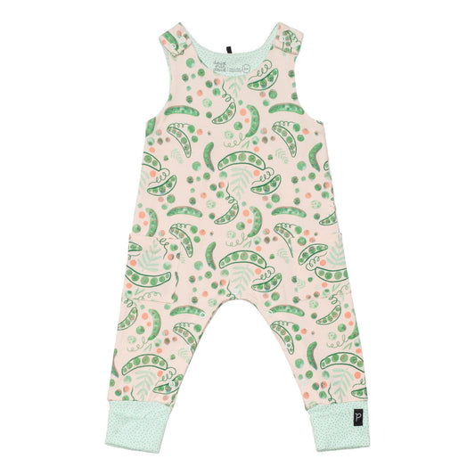 Organic Cotton Romper With Pea Pods