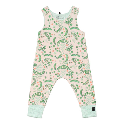 Organic Cotton Romper With Pea Pods