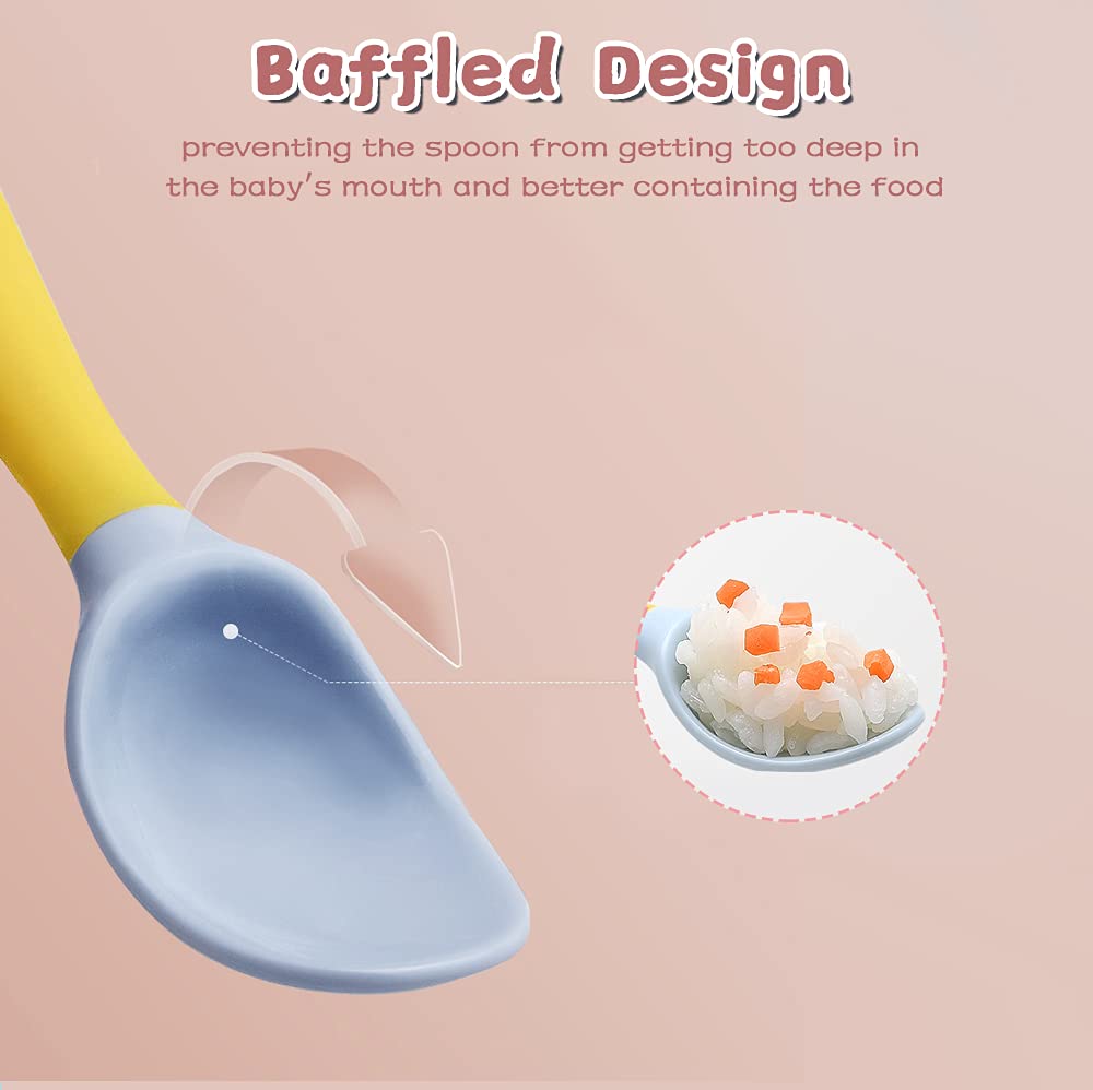 Silicone Spoon for Baby Utensils Set