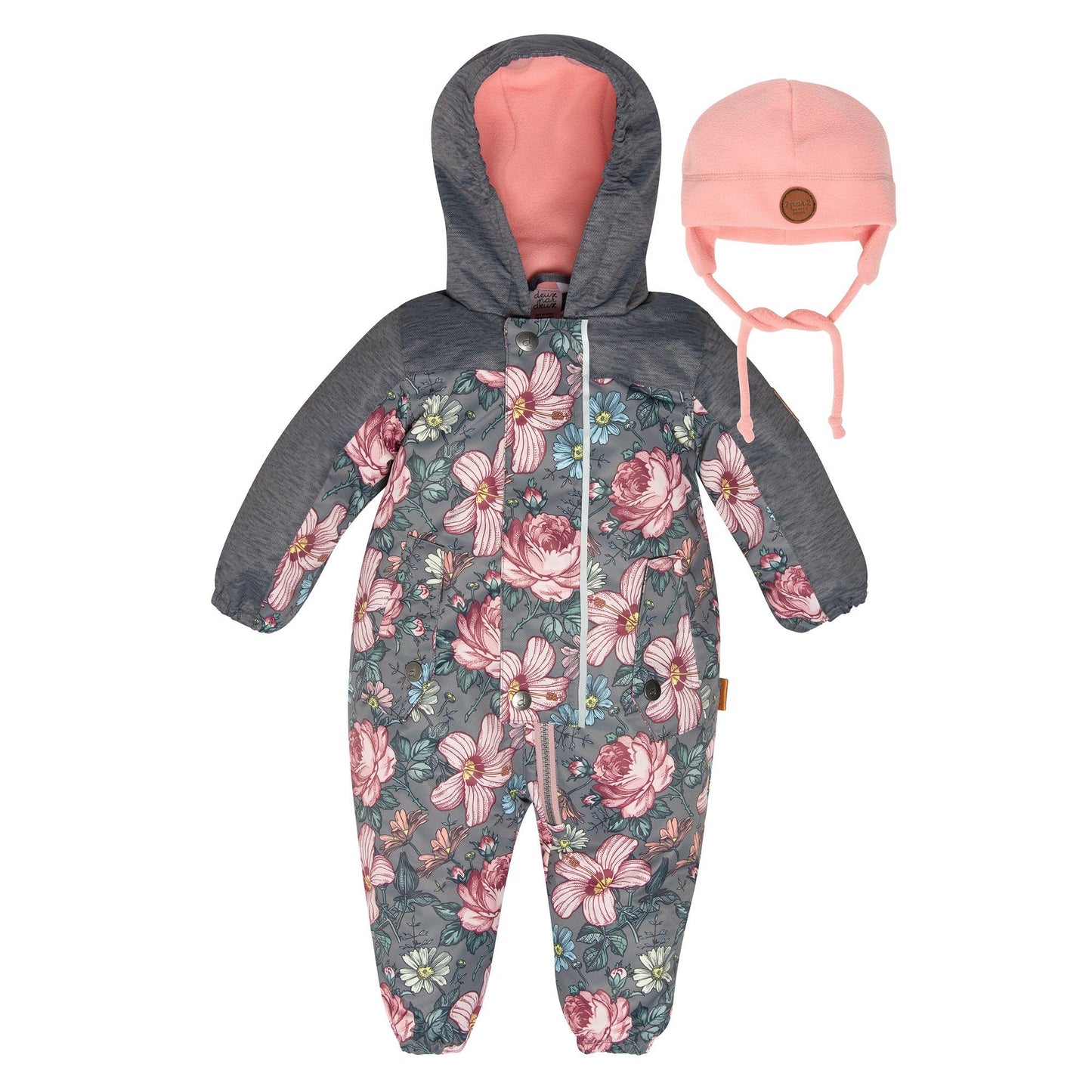 Baby Floral Print Spring Suit with Hat