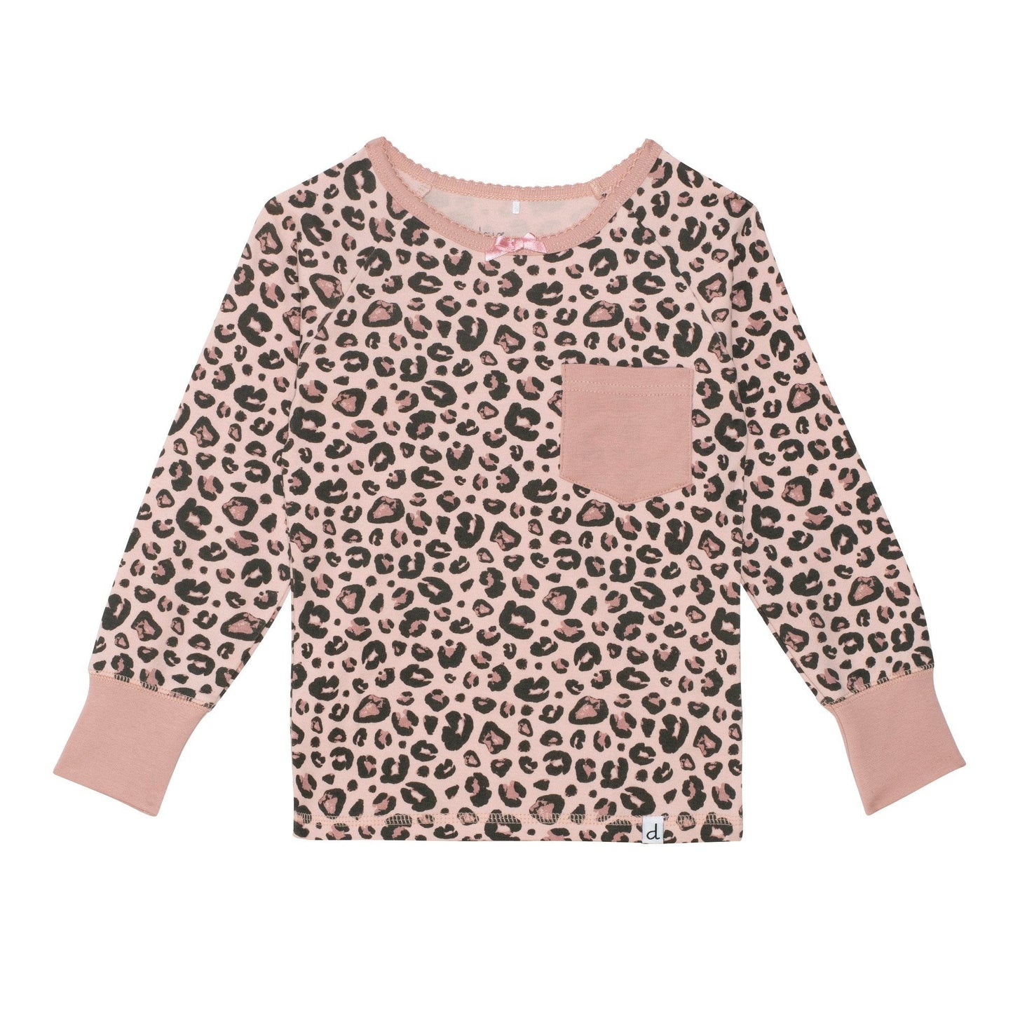 Organic Cotton Two Piece Pajama Set Leopard