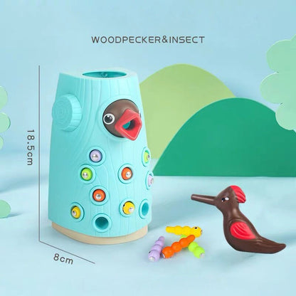 Woodpecker Magnetic Catch the Worm Animal Feeding