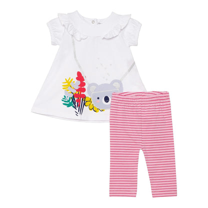 Organic Cotton Ruffle Top and Capri Legging Set