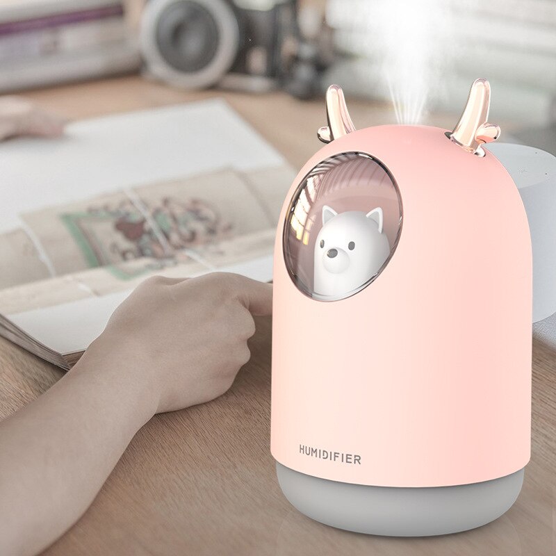 Animal Humidifier Rechargeable Night Light Kids Bedroom Aroma Diffuser Cool Mist Maker Air Creative Gift USB With Romantic Lamp