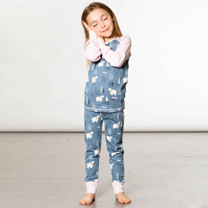 Organic Cotton Two Piece Pajama Set Bear Print "Glow in the Dark"