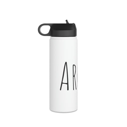 Custom Name- Stainless Steel Water Bottle, Standard Lid