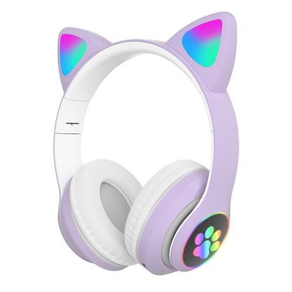 LED Cat Ear Noise Cancelling Headphones Bluetooth