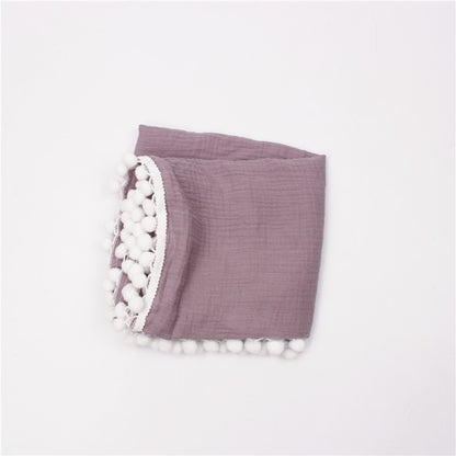 Organic Cotton  Baby Tassel Blankets