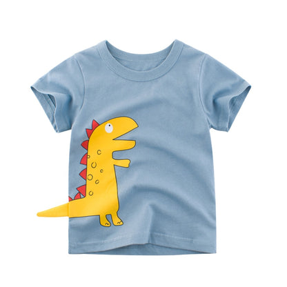 Cotton Kids T-Shirt Children Summer Cartoon Short Sleeve