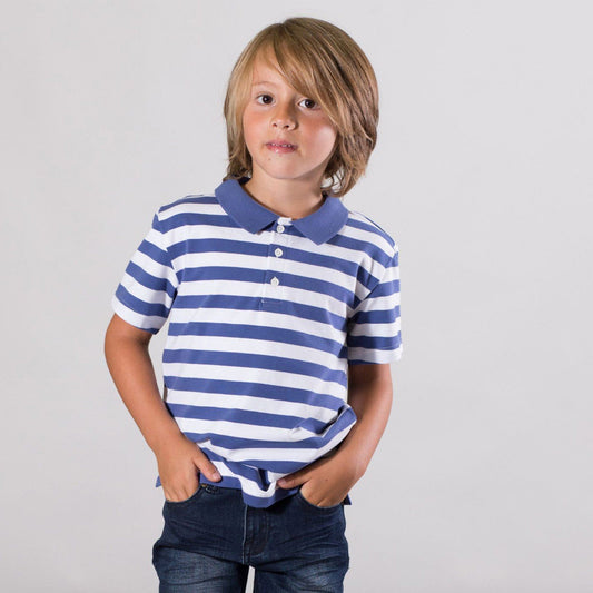 Organic Cotton Striped Polo Shirt