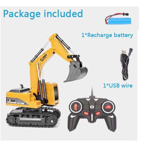 2.4Ghz 6 Channel 1:24 RC Excavator toy RC Engineering Car Alloy and plastic Excavator