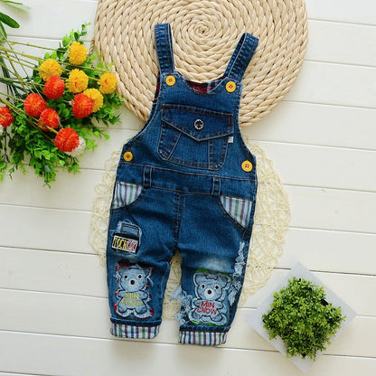 Toddler /Boys Long Pants Denim Overalls Dungarees