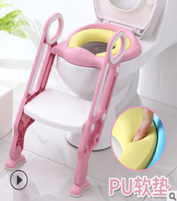 Children's toilet ladder toilet seat foldable male and female staircase type baby toilet frame cover baby seat gasket