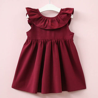 Cute Baby Girls Summer Sundress Bowknot Short Mini Vest Dress