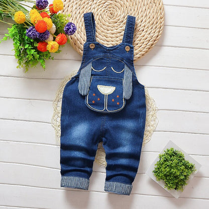 Toddler /Boys Long Pants Denim Overalls Dungarees