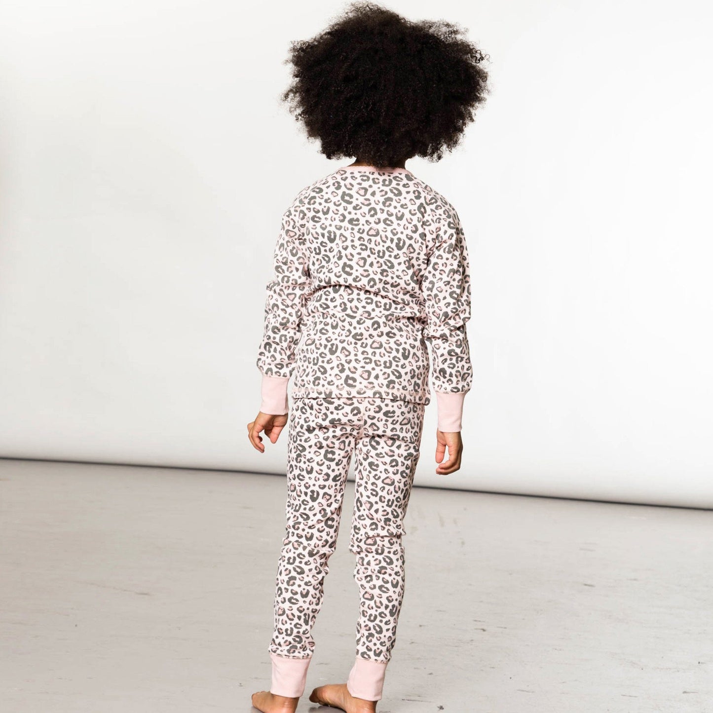 Organic Cotton Two Piece Pajama Set Leopard