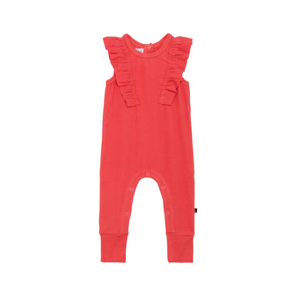 Organic Cotton Jumpsuit Dark Coral