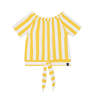 Organic Cotton Top Yellow Stripe